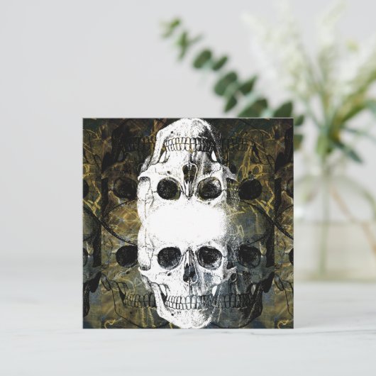 Halloween Horror - 3 Skulls Graffiti Burst 招待状 (スタンド正面)