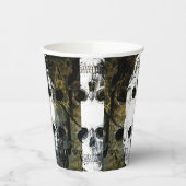 Halloween Horror - 3 Skulls Graffiti Burst 紙コップ (左)