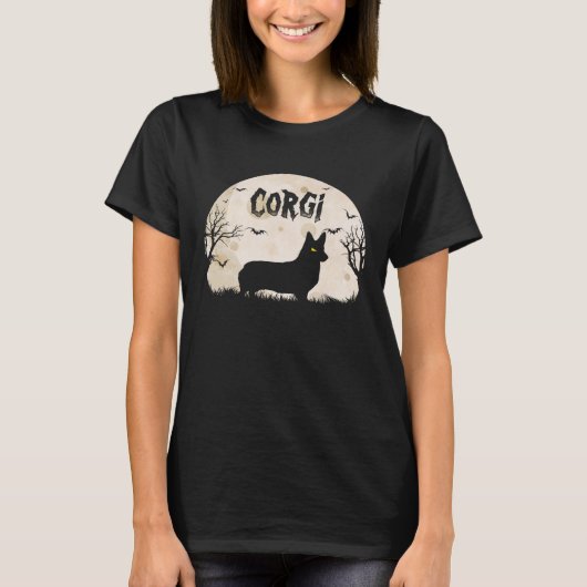 Halloween Horror Corgi Tシャツ (正面)