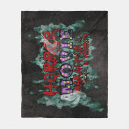 Halloween Horror Movie Marathon In Progress フリースブランケット