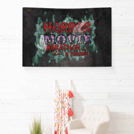 Halloween Horror Movie Marathon In Progress 横断幕 (インサイチュ)
