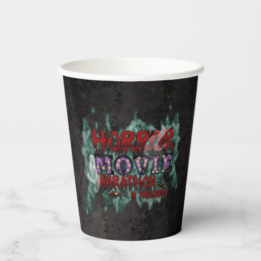 Halloween Horror Movie Marathon In Progress 紙コップ (裏面)