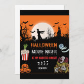 Halloween Horror Movie Night Party Invitation 招待状 (正面/裏面)