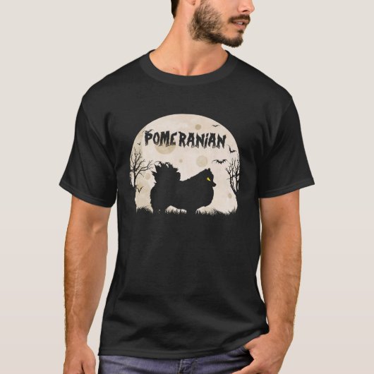 Halloween Horror Pomeranian Tシャツ (正面)
