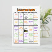 Halloween Human Bingo Ice Breaker Game Card 招待状 (スタンド正面)