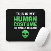 Halloween Human Costume Im Alien Funny Men Women K マウスパッド (マウス)