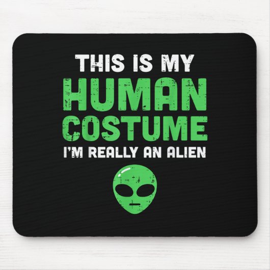 Halloween Human Costume Im Alien Funny Men Women K マウスパッド (正面)