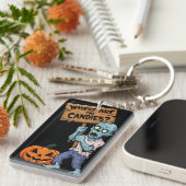 Halloween Humour Zombie Bonbons キーホルダー (正面右)
