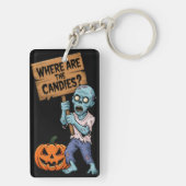 Halloween Humour Zombie Bonbons キーホルダー (裏面)