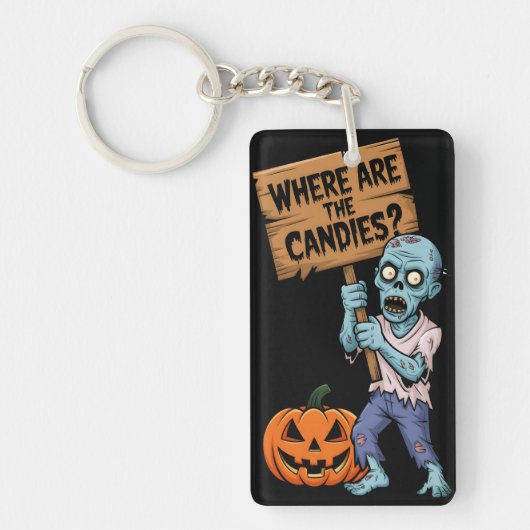Halloween Humour Zombie Bonbons キーホルダー (正面)