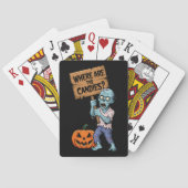 Halloween Humour Zombie Bonbons トランプ (裏面)