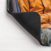 Halloween Hunter Skeleton With a Buck マウスパッド (コーナー)