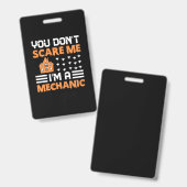 Halloween I Am A Mechanic Birthday バッジ (正面＆裏面)