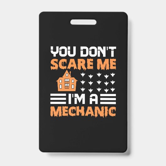 Halloween I Am A Mechanic Birthday バッジ (正面)