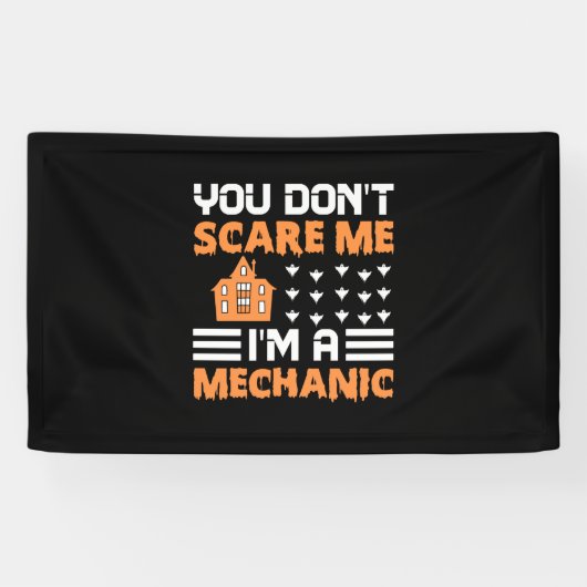 Halloween I Am A Mechanic Birthday 横断幕 (横)