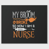 Halloween I Am A Nurse Birthday ラッピングペーパー (フラット)
