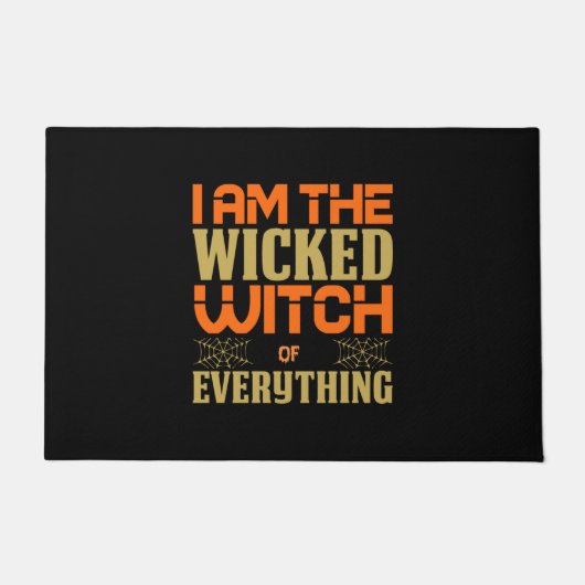 Halloween I Am The Wicked Witch Of Everything ドアマット (正面)