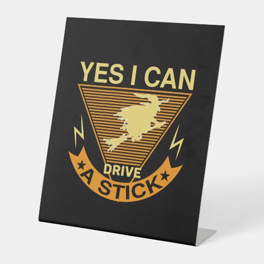 Halloween I Can Drive A Stick Birthday 台座サイン (正面)