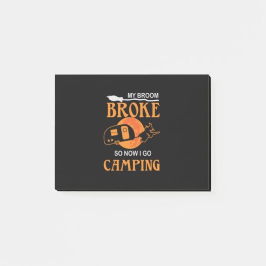 Halloween I Go Camping Birthday ポストイット (正面)