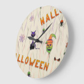 Halloween Illustrations ラージ壁時計 (傾斜)