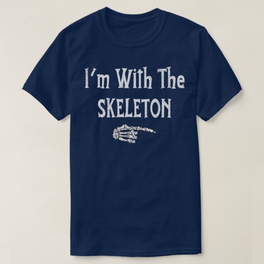 Halloween I'm With Skeleton Halloween Costume Coup Tシャツ (デザイン正面)