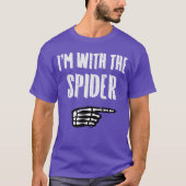 Halloween Im with Spider Funny Match Costume Men W Tシャツ (正面)