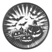 Halloween in black and white アイスホッケーパック (正面)