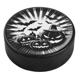 Halloween in black and white アイスホッケーパック