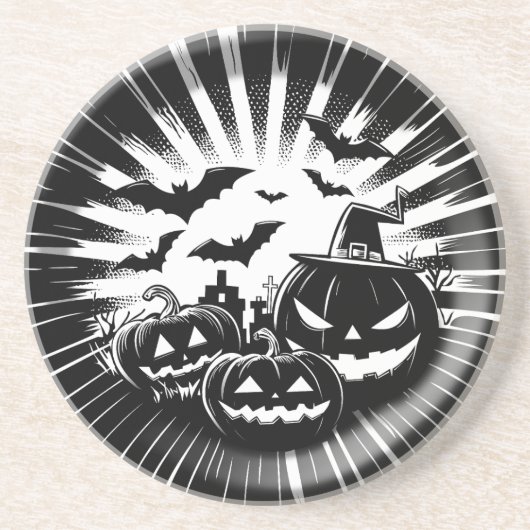 Halloween in black and white コースター (正面)