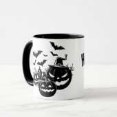 Halloween in black and white マグカップ (正面左)
