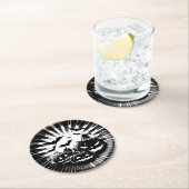 Halloween in black and white ラウンドペーパーコースター (インサイチュ)