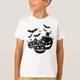 Halloween in black and white tシャツ