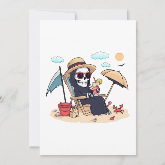 Halloween in Summer – Grim Reaper on the Beach 招待状 (正面)