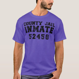 Halloween Inmate Prison Men Women Suit Lazy Costum Tシャツ