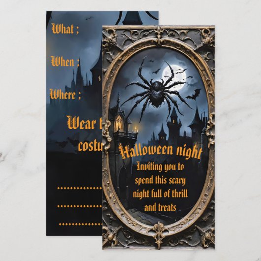 Halloween Invitation cards (正面/裏面)