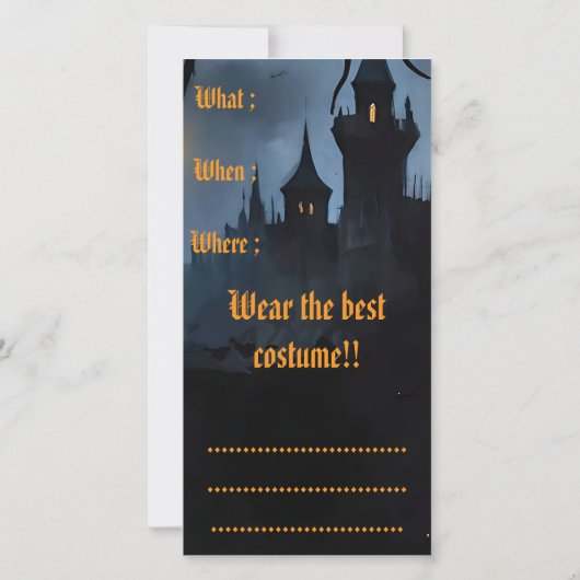 Halloween Invitation cards (裏面)