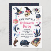 Halloween Invitation, Halloween Party Invitation, 招待状 (正面/裏面)