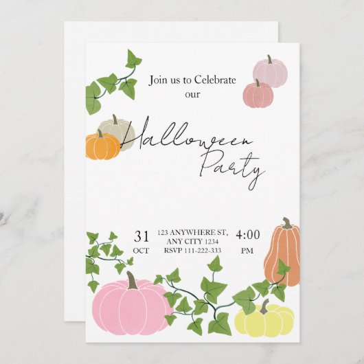 HALLOWEEN INVITATIONS (正面/裏面)