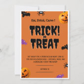 halloween invitations, Trick or Treat 招待状 (裏面)