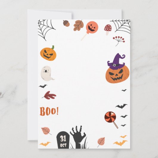 Halloween Invite, Halloween Card 招待状 (正面)
