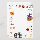Halloween Invite, Halloween Card 招待状 (正面/裏面)