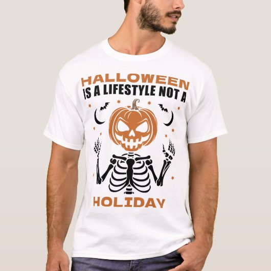 Halloween Is A Lifestyle Holiday Spooky Quote Tシャツ (正面)