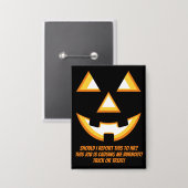 Halloween Jack-O'-Lantern Burnout Trick or Treat 缶バッジ (正面/裏面)