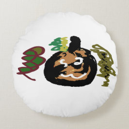 Halloween jack o 'lantern coffee ラウンドクッション