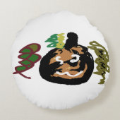 Halloween jack o 'lantern coffee ラウンドクッション (裏面)