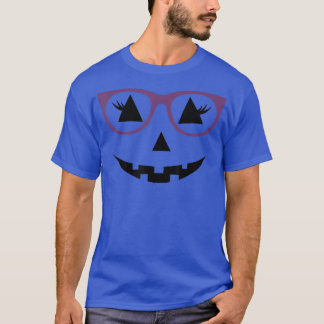 Halloween Jack O Lantern Face Pumpkin Purple Glass Tシャツ