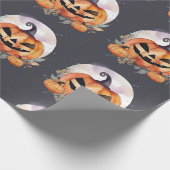 Halloween Jack-O-Lantern . Halloween, Fall ラッピングペーパー (角)