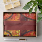 Halloween Jack O Lantern Pumpkin Floral Decoupage 薄葉紙 (ギフト)