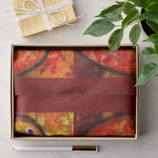 Halloween Jack O Lantern Pumpkin Floral Decoupage 薄葉紙 (ギフト)