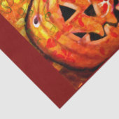 Halloween Jack O Lantern Pumpkin Floral Decoupage 薄葉紙 (詳細)
